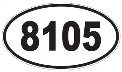 8105 - Oval Sticker