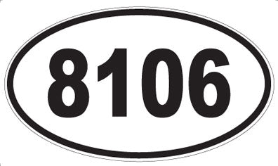 8106 - Oval Sticker