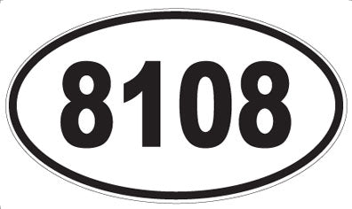 8108 - Oval Sticker