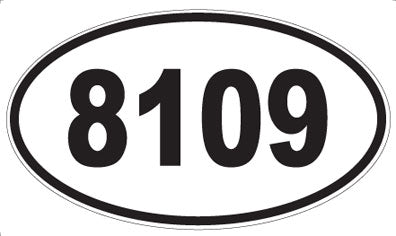 8109 - Oval Sticker