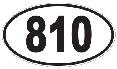 810 - Oval Sticker