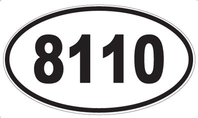8110 - Oval Sticker