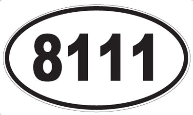 8111 - Oval Sticker