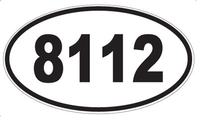8112 - Oval Sticker