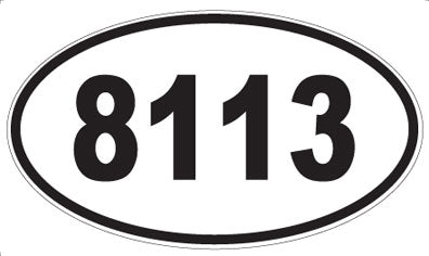 8113 - Oval Sticker