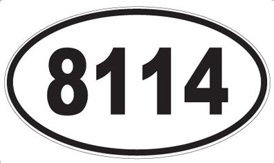 8114 - Oval Sticker