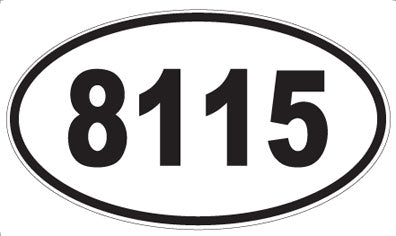 8115 - Oval Sticker