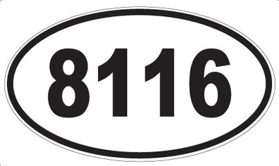 8116 - Oval Sticker