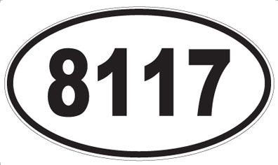8117 - Oval Sticker
