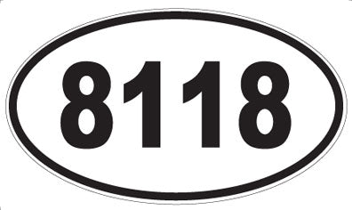 8118 - Oval Sticker