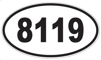 8119 - Oval Sticker