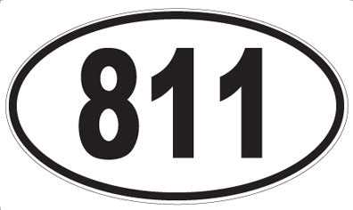 811 - Oval Sticker