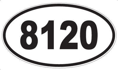 8120 - Oval Sticker