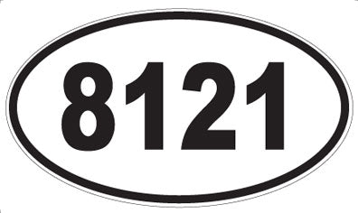 8121 - Oval Sticker