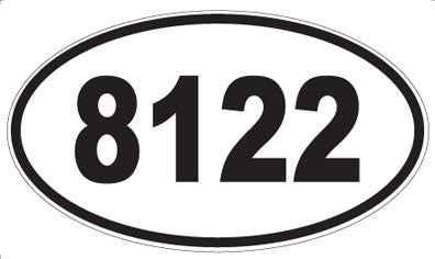 8122 - Oval Sticker