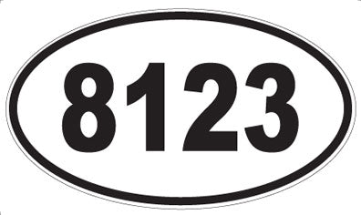 8123 - Oval Sticker