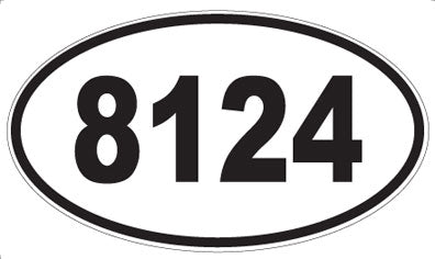8124 - Oval Sticker