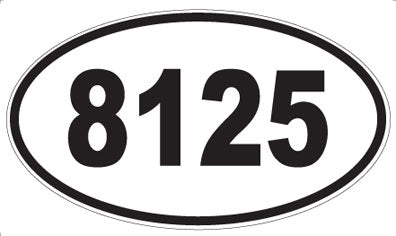 8125 - Oval Sticker