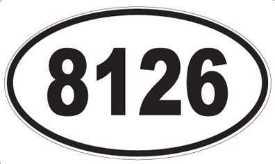 8126 - Oval Sticker