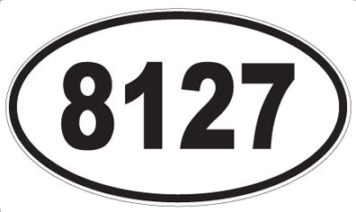 8127 - Oval Sticker
