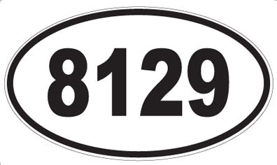 8129 - Oval Sticker