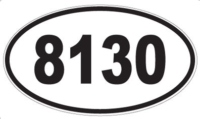 8130 - Oval Sticker