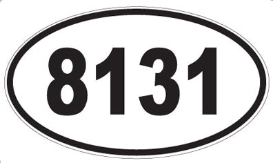 8131 - Oval Sticker