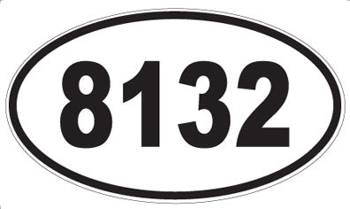 8132 - Oval Sticker