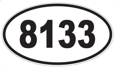 8133 - Oval Sticker