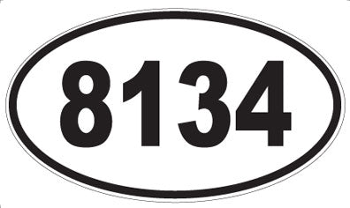 8134 - Oval Sticker