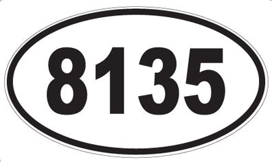 8135 - Oval Sticker