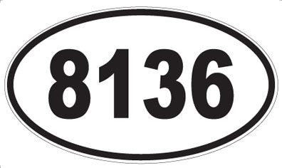 8136 - Oval Sticker