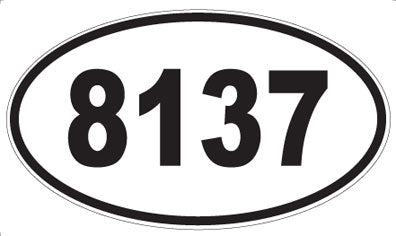 8137 - Oval Sticker