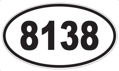 8138 - Oval Sticker