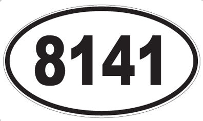 8141 - Oval Sticker