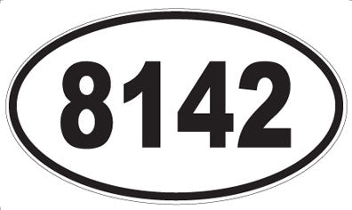 8142 - Oval Sticker