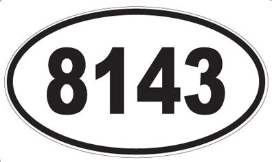8143 - Oval Sticker