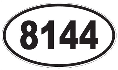 8144 - Oval Sticker