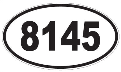 8145 - Oval Sticker