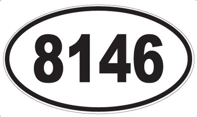 8146 - Oval Sticker