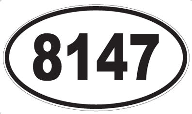 8147 - Oval Sticker