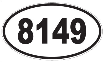 8149 - Oval Sticker