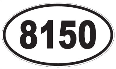 8150 - Oval Sticker