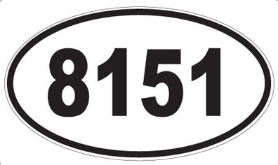 8151 - Oval Sticker