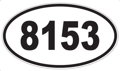 8153 - Oval Sticker