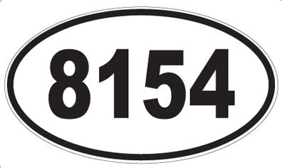 8154 - Oval Sticker