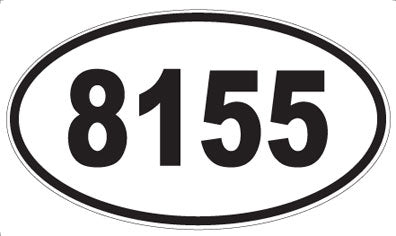 8155 - Oval Sticker