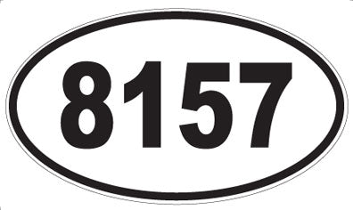 8157 - Oval Sticker