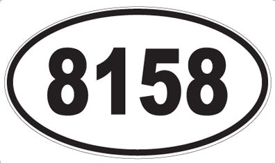 8158 - Oval Sticker