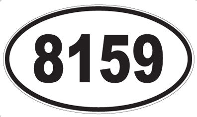 8159 - Oval Sticker